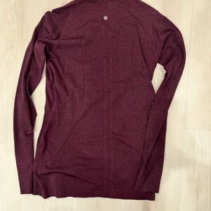 lululemon athletica Maroon Long Sleeve Swiftly